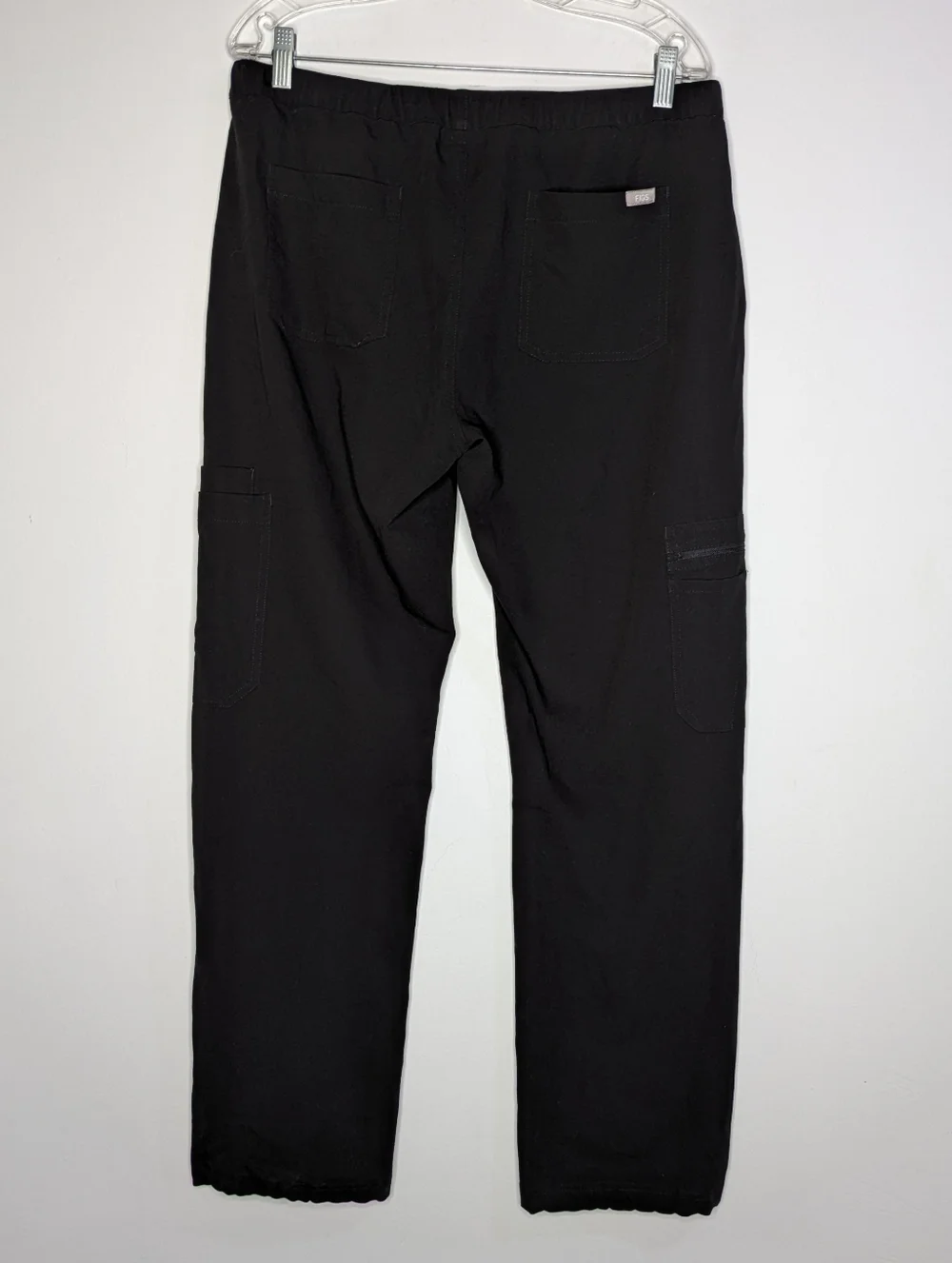 Figs Black Cairo Cargo Zip Up Drawstring Scrub Pant M